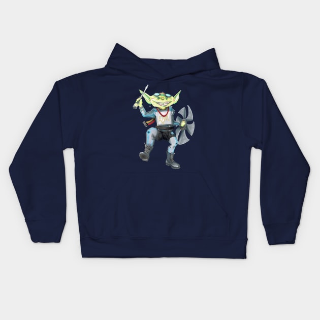 Tech Gremlin - Why I Can't Have Nice Things Kids Hoodie by FishWithATopHat